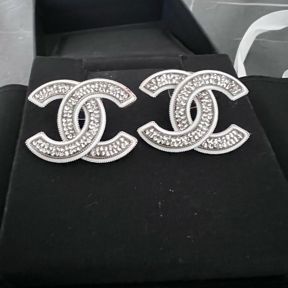 Chanel Silver Earrings